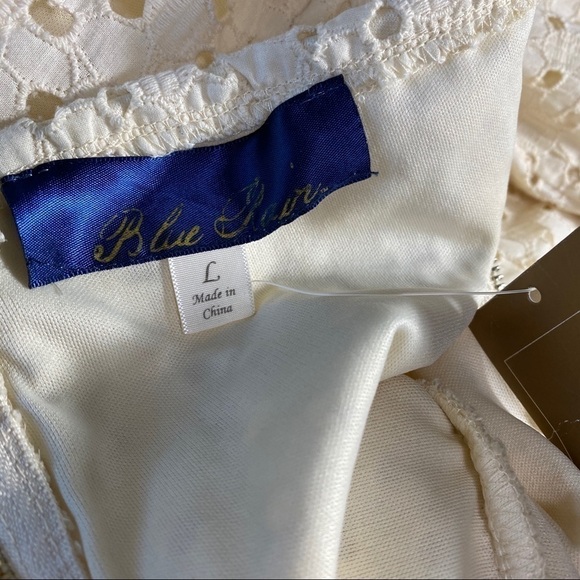 Francesca’s Mae Eyelet ivory strapless dress NWT size large - Picture 6 of 9